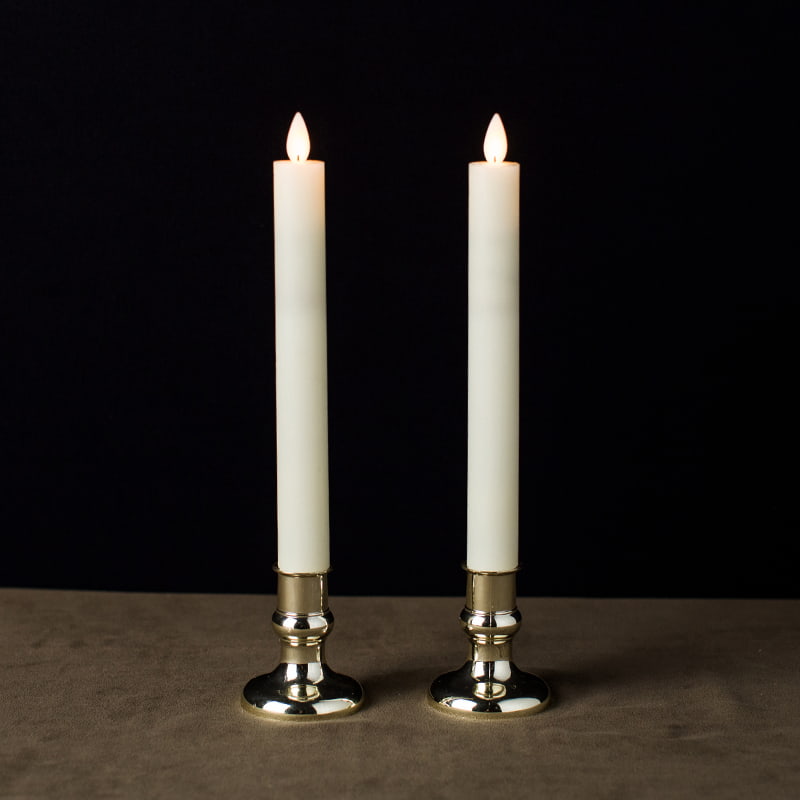 Ebur Flickering Flamless Taper Candles