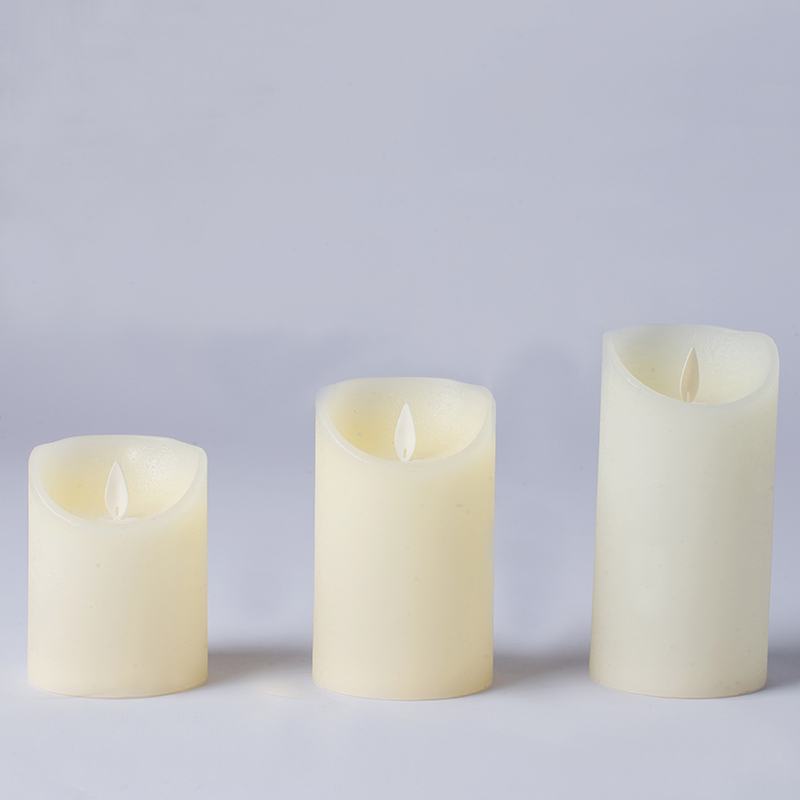 Set of 3 ebur Verus Cera Flammifera Candelae
